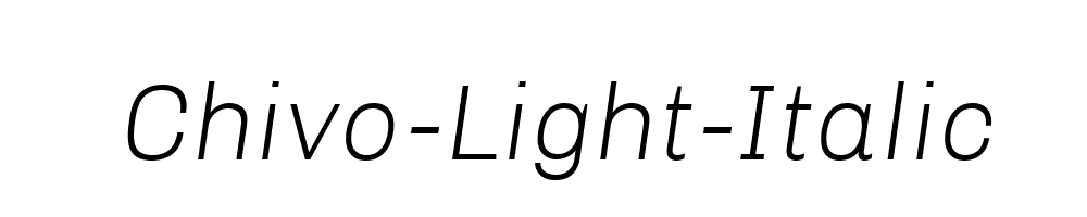 Chivo-Light-Italic