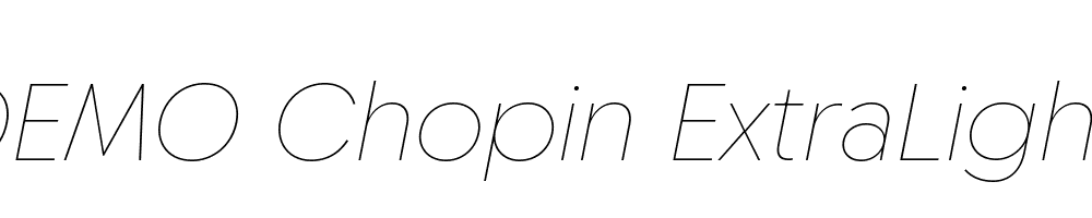 FSP DEMO Chopin ExtraLight Italic