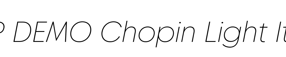 FSP DEMO Chopin Light Italic