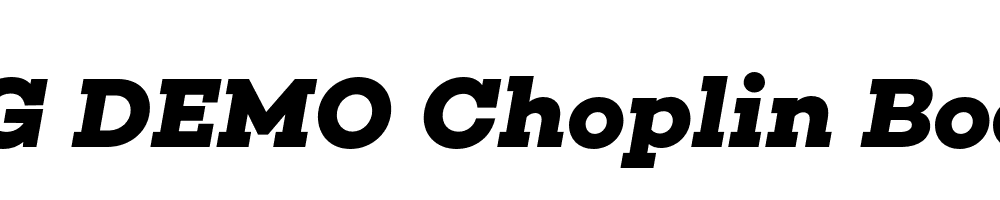  DEMO Choplin Book Bold Italic