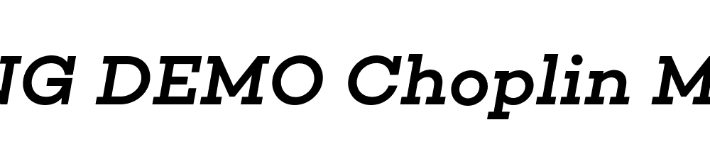  DEMO Choplin Medium Italic