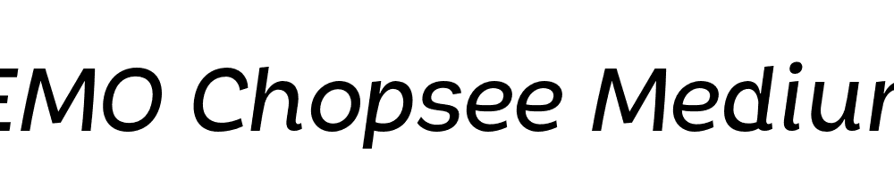 FSP DEMO Chopsee Medium Italic