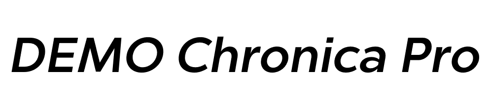  DEMO Chronica Pro Medium Italic