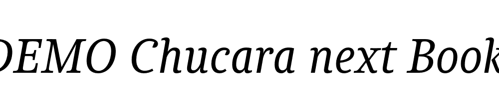 FSP DEMO Chucara next Book Italic