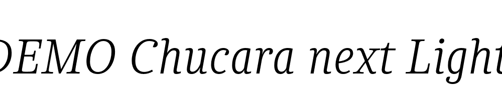 FSP DEMO Chucara next Light Italic