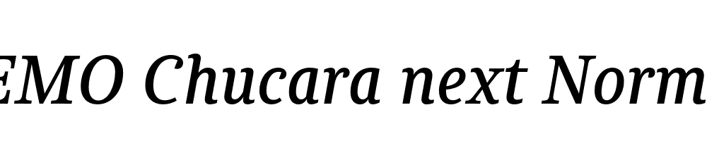 FSP DEMO Chucara next Normal Italic