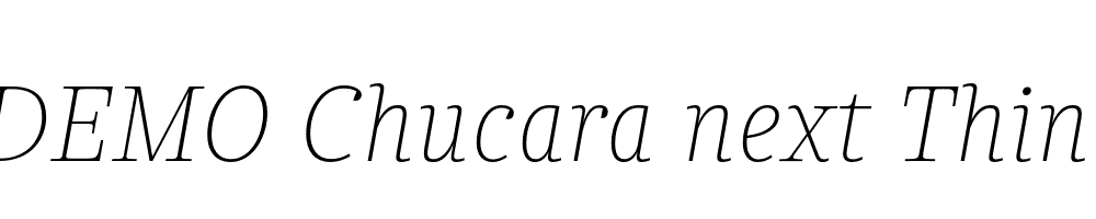 FSP DEMO Chucara next Thin Italic