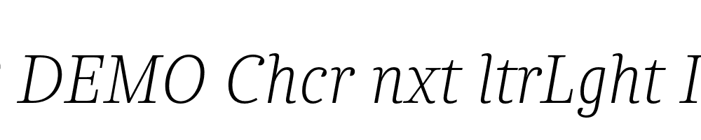 FSP DEMO Chcr nxt ltrLght Italic