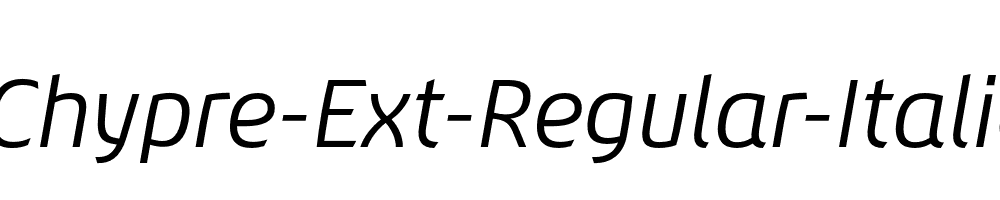 Chypre-Ext-Regular-Italic