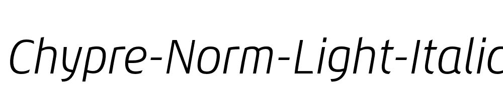 Chypre-Norm-Light-Italic