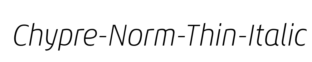 Chypre-Norm-Thin-Italic