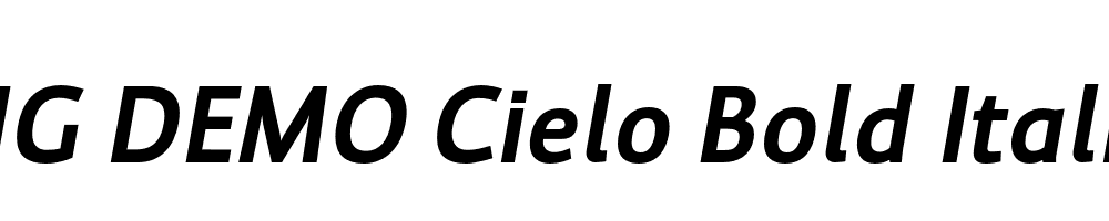  DEMO Cielo Bold Italic Bold Italic