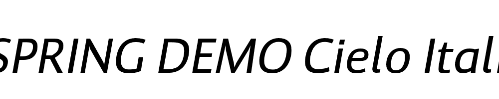  DEMO Cielo Italic Italic