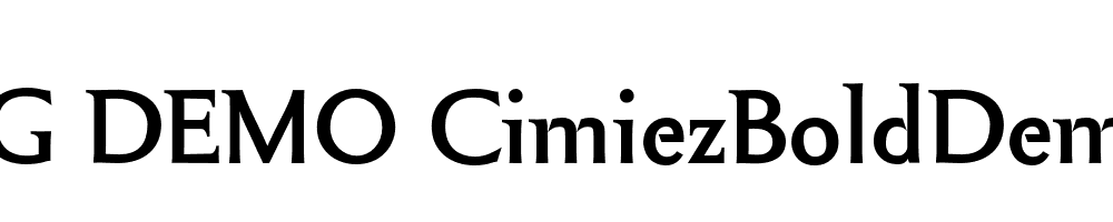  DEMO CimiezBoldDemiSerif Regular