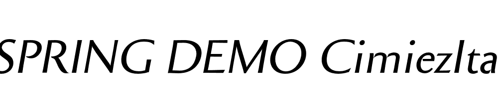  DEMO CimiezItalic Italic