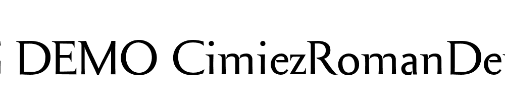  DEMO CimiezRomanDemiSerif Regular