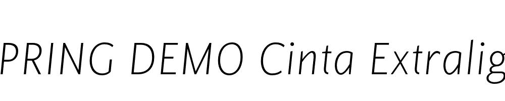  DEMO Cinta Extralight Italic