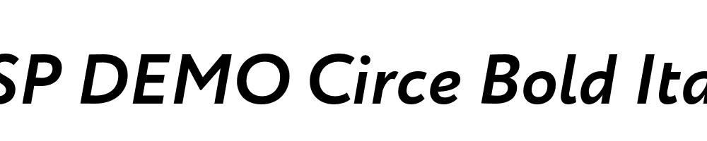 FSP DEMO Circe Bold Italic