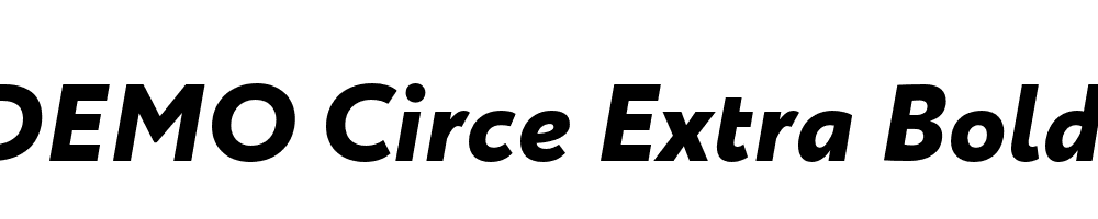 FSP DEMO Circe Extra Bold Italic