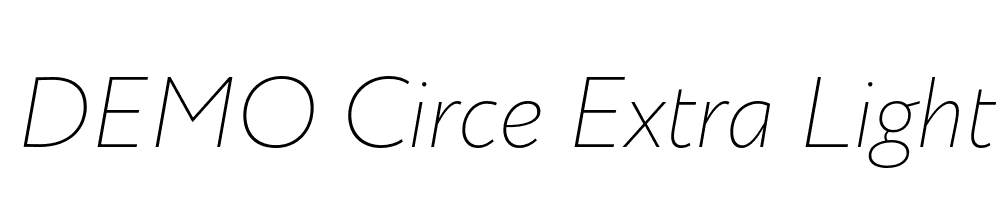 FSP DEMO Circe Extra Light Italic