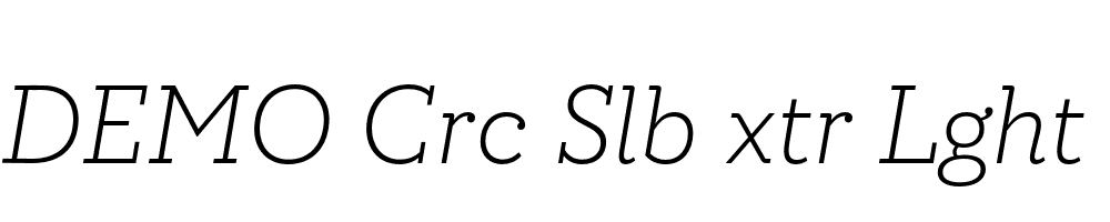 FSP DEMO Crc Slb xtr Lght Italic