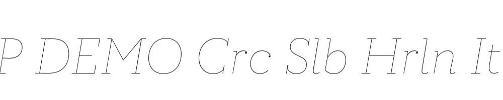 FSP DEMO Crc Slb Hrln Italic