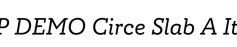 FSP DEMO Circe Slab A Italic