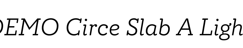 FSP DEMO Circe Slab A Light Italic