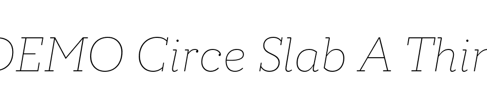 FSP DEMO Circe Slab A Thin Italic