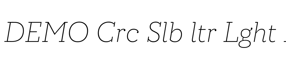 FSP DEMO Crc Slb ltr Lght Italic