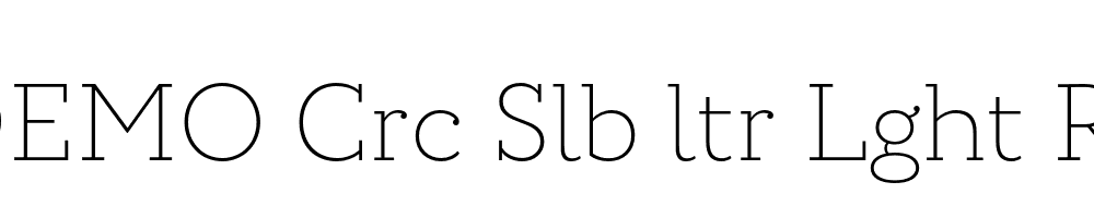 FSP DEMO Crc Slb ltr Lght Regular