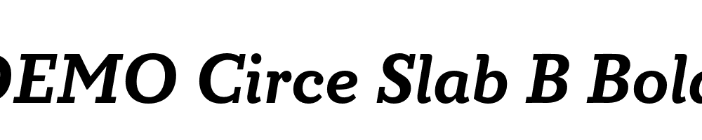 FSP DEMO Circe Slab B Bold Italic