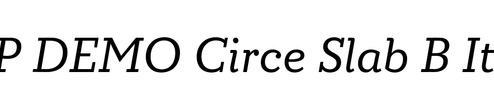 FSP DEMO Circe Slab B Italic