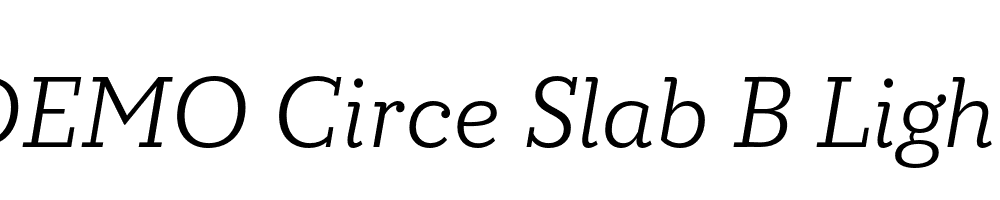 FSP DEMO Circe Slab B Light Italic