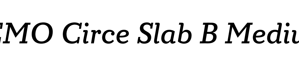 FSP DEMO Circe Slab B Medium Italic