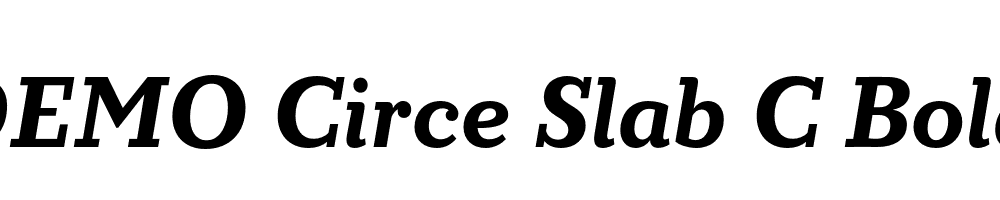 FSP DEMO Circe Slab C Bold Italic