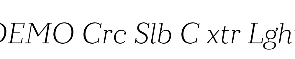 FSP DEMO Crc Slb C xtr Lght Italic