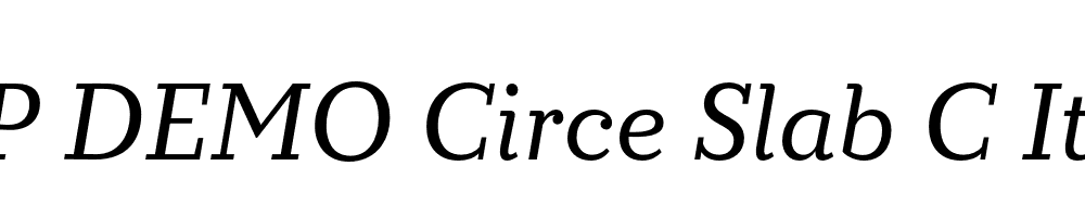 FSP DEMO Circe Slab C Italic