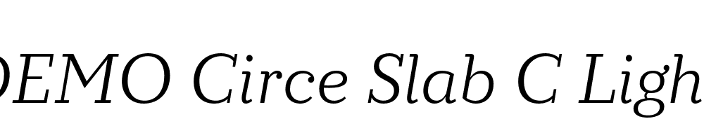 FSP DEMO Circe Slab C Light Italic