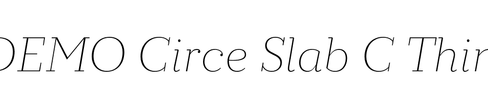 FSP DEMO Circe Slab C Thin Italic