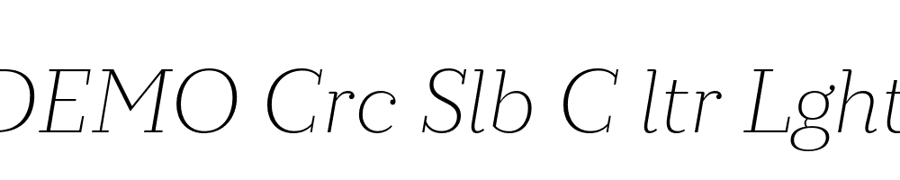 FSP DEMO Crc Slb C ltr Lght Italic