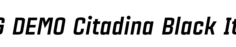  DEMO Citadina Black Italic Regular