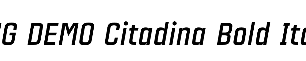  DEMO Citadina Bold Italic Regular