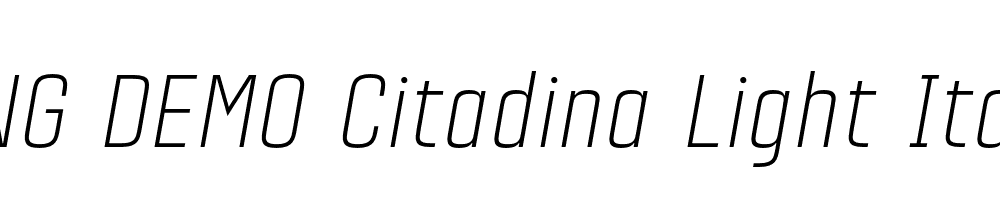  DEMO Citadina Light Italic Regular