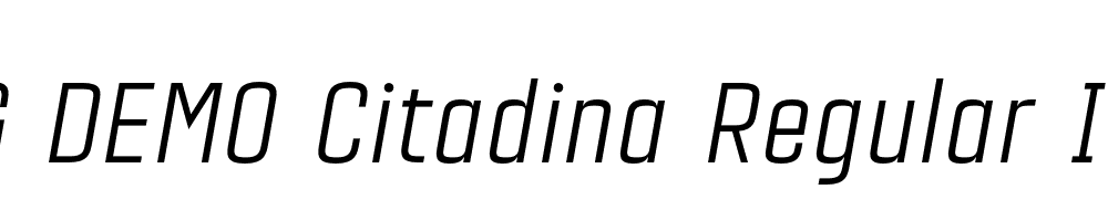  DEMO Citadina Regular Italic Regular