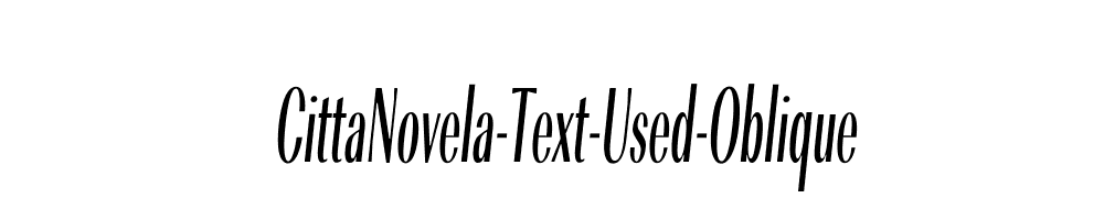 CittaNovela-Text-Used-Oblique