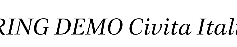  DEMO Civita Italic Regular