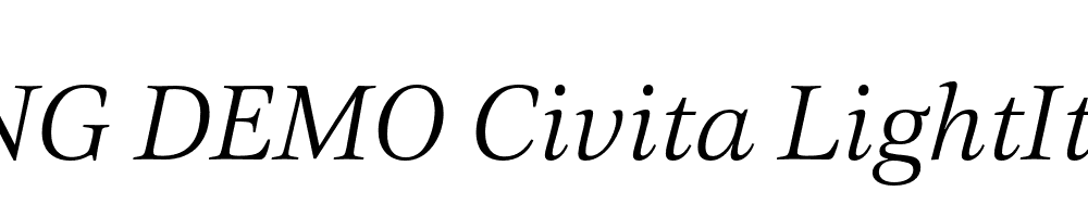  DEMO Civita LightItalic Regular