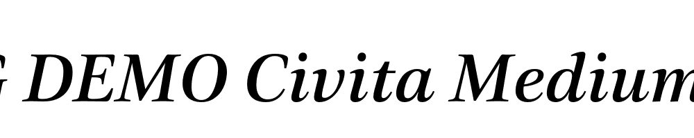  DEMO Civita MediumItalic Regular