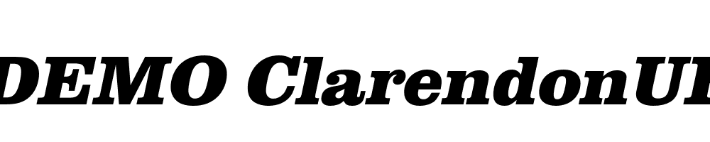  DEMO ClarendonURWExtBol Italic